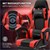 Masážní herní židle cerná/cervená PU kuže ML Design
