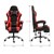 Massage Gaming Chair Sort/Rød PU Læder ML Design