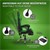 Massage Gaming Chair Black/Green PU Leather ML Design