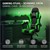 Scaun de masaj pentru jocuri negru / verde PU din piele ML Design