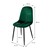 Dining chair set of 8 with backrest Dark green Kitchen chair with microfiber velvet cover ML-Design