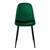 Dining chair set of 4 with backrest Dark green Kitchen chair with microfiber velvet cover ML-Design