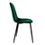 Dining chair set of 4 with backrest Dark green Kitchen chair with microfiber velvet cover ML-Design