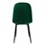 Dining chair set of 4 with backrest Dark green Kitchen chair with microfiber velvet cover ML-Design