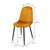 Dining chair set of 4 with backrest mustard yellow Kitchen chair with microfiber velvet cover ML-Design