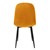 Dining chair set of 4 with backrest mustard yellow Kitchen chair with microfiber velvet cover ML-Design