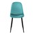 Juego de 4 sillas de comedor de terciopelo color petróleo con patas de metal incl. material de montaje ML-Design