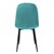 Juego de 4 sillas de comedor de terciopelo color petróleo con patas de metal incl. material de montaje ML-Design