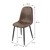 Dining chair set of 8 with backrest Brown kitchen chair with imitation leather cover ML-Design