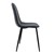 Spisebordsstol sæt med 4 stk. antracit kunstlæderpolstring med metalben inkl. samlemateriale ML-Design
