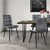 Dining chair set of 4 anthracite velvet upholstery with metal legs incl. assembly material ML-Design
