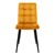 Chaise de salle à manger Set 4 jaune moutarde Housse en velours avec pieds en métal, matériel de montage inclus ML-Design