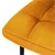 Dining chair set of 4 mustard yellow velvet cover with metal legs incl. assembly material ML-Design