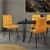 Chaise de salle à manger Set 4 jaune moutarde Housse en velours avec pieds en métal, matériel de montage inclus ML-Design