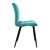 Zestaw 4 krzesel do jadalni z pokryciem z aksamitu w kolorze benzynowym i metalowymi nogami, w tym material montazowy ML-Design