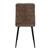Spisebordsstol sæt med 4 brune kunstlæderbetræk med metalben inkl. samlemateriale ML-Design