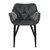 Krzeslo do jadalni zestaw 2 Anthracite Velvet Cover z metalowymi nogami w tym material montazowy ML-Design