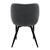 Krzeslo do jadalni zestaw 2 Anthracite Velvet Cover z metalowymi nogami w tym material montazowy ML-Design