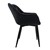 Dining chair set of 2 black velvet cover with metal legs incl. mounting hardware ML-Design