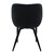 Dining chair set of 2 black velvet cover with metal legs incl. mounting hardware ML-Design