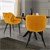 Set di 2 sedie da pranzo in velluto giallo senape con gambe in metallo incl. materiale di montaggio ML-Design