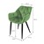 Dining chair set of 2 sage velvet cover with metal legs incl. assembly material ML-Design