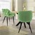 Dining chair set of 2 sage velvet cover with metal legs incl. assembly material ML-Design