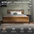 Metallsäng Sängram med spjälram 140x200 cm svart med sänggavel och fotgavel i trä ML-design