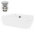 Waschbecken inkl. Ablaufgarnitur mit Überlauf 45x27x13 cm Weiß aus Keramik ML-Design