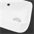 Waschbecken Eckifgorm mit Überlauf 45x27x13 cm Weiß aus Keramik ML-Design