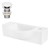 Washbasin incl. pop-up waste without overflow 44.5x25.5x12 cm white ceramic ML design