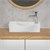 Oval håndvask med hanehul til højre 44,5x25,5x12 cm Hvid keramik ML-design