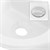 Oval håndvask med hanehul til højre 44,5x25,5x12 cm Hvid keramik ML-design