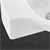 Waschbecken oval Hahnloch rechts 44,5x25,5x12 cm cm Weiß aus Keramik ML-Design