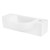 Waschbecken inkl. Ablaufgarnitur ohne Überlauf 44,5x25,5x12 cm Weiß aus Keramik ML-Design