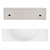Lavabo ovale foro per rubinetto a sinistra 44,5x25,5x12 cm ceramica bianca ML design