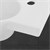 Lavatório oval com furo para torneira à direita 37,5x19x14 cm Cerâmica branca design ML