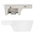 Oval-shaped washbasin without overflow 37.5x19x14 cm white ceramic ML-Design