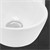 Lavabo ovalado sin rebosadero 37,5x19x14 cm cerámica blanca diseño ML