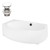 lavabo incl. vidage avec trop-plein 43 cm blanc en céramique trou pour robinetterie à gauche ML-Design