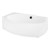 Lavabo incl. desagüe automático plateado con rebosadero 43x28x15 cm grifería cerámica blanca agujero izquierdo ML-Design