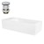 lavabo incl. vidage sans trop-plein 51x25x13 cm blanc en céramique ML-Design