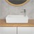 Lavabo 51x25x13 cm in ceramica bianca ML Design