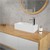 Lavabo a filo destro 51x25x13 cm in ceramica bianca ML design