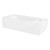 Lavabo incl. desagüe Blanco sin rebosadero 51x25x13 cm Cerámica blanca Diseño ML alineado a la izquierda