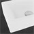 Lavabo grifo cuadrado derecha 46x26,5x11 cm cerámica blanca ML-Design