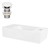 Washbasin incl. waste fitting without overflow 40x18.5x10 cm white ceramic ML design