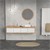Lavatório quadrado com orifício de torneira direito 40x18,5x10 cm cerâmica branca ML-Design