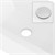 Lavatório quadrado com orifício de torneira direito 40x18,5x10 cm cerâmica branca ML-Design