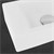 Lavabo foro rubinetto quadrato destro 40x18,5x10 cm in ceramica bianca ML-Design